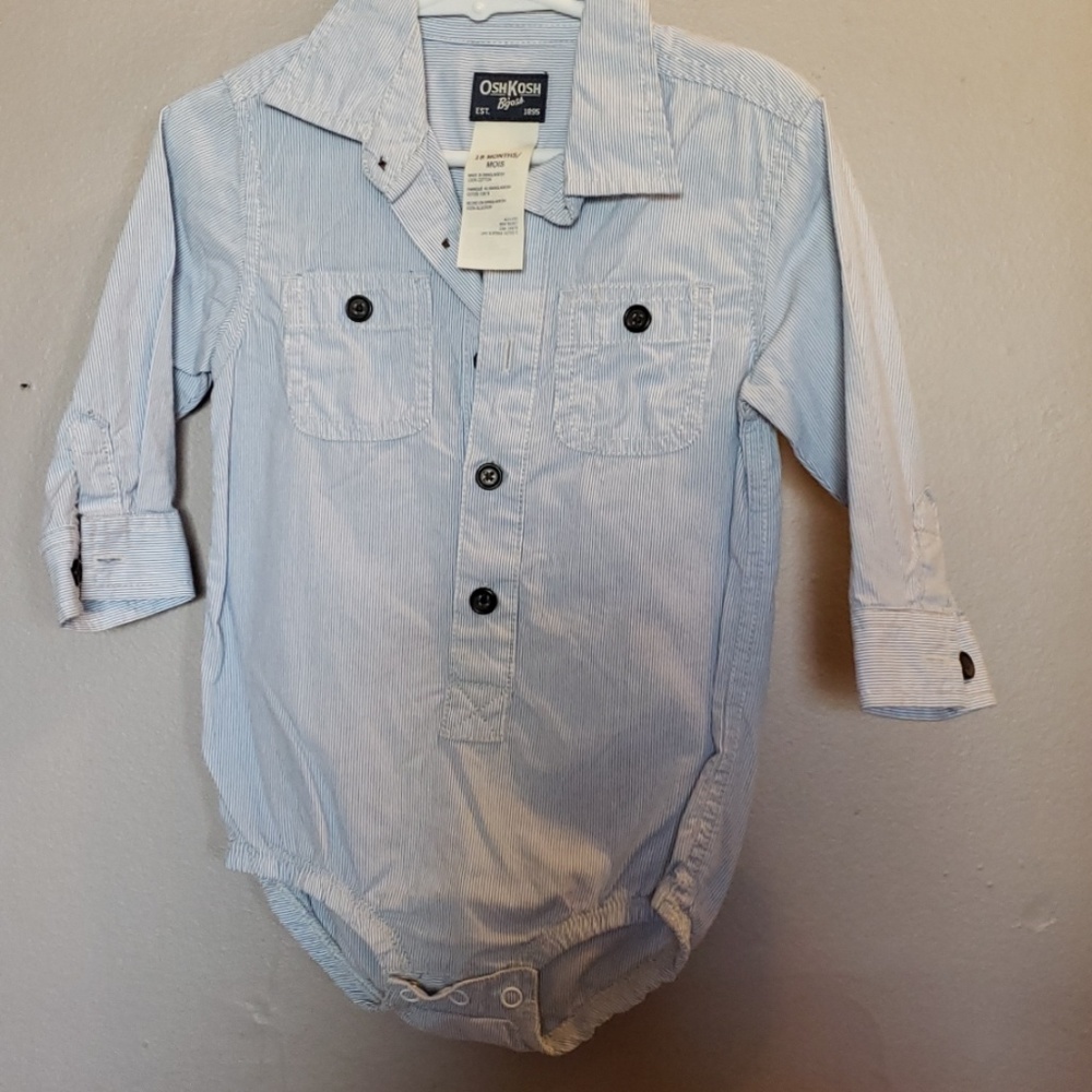 Oshkosh button up onesie